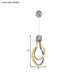 Modern Led Chrome Pendant Lamp With Bulb-Like Frame For Warm/White Lighting