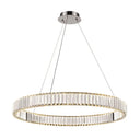 Modern Led Circle Chandelier Pendant Light For Living Room Silver / 1 Tier 15.5’