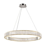 Modern Led Circle Chandelier Pendant Light For Living Room Silver / 1 Tier 15.5’