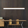 Modern Led Coffee Suspension Lamp For Restaurants - Acrylic Bar Shaped Island Light Fixture / White