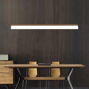 Modern Led Coffee Suspension Lamp For Restaurants - Acrylic Bar Shaped Island Light Fixture / White
