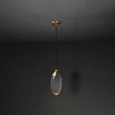 Modern Led Crystal Teardrop Pendant Light Fixture In Gold / White