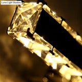 Modern Led Crystal Vanity Mirror Light Sconce - 11.5/16.5 Wide Rectangle White Wall Lighting For