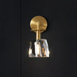 Modern Led Crystal Wall Sconce - Clear Half Ball Bedchamber Lamp