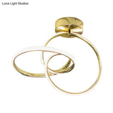 Modern Led Curve Ceiling Light Flush Mount For Corridor - Acrylic Design