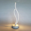 Modern Led Desk Light: Curved Acrylic Shade Black/White For Living Room White