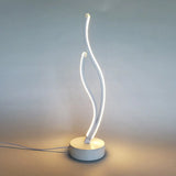 Modern Led Desk Light: Curved Acrylic Shade Black/White For Living Room White