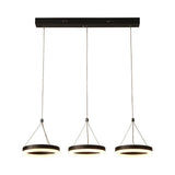 Modern Led Ring Shaped Dining Room Pendant Light In Gold/Coffee Warm/White