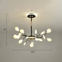 Modern Led Firefly Chandelier For Stylish Living Rooms 18 / Black