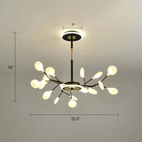 Modern Led Firefly Chandelier For Stylish Living Rooms 18 / Black