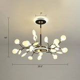 Modern Led Firefly Chandelier For Stylish Living Rooms 30 / Black
