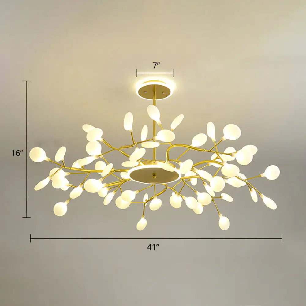 Modern Led Firefly Chandelier For Stylish Living Rooms 63 / Gold