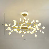 Modern Led Firefly Chandelier For Stylish Living Rooms 63 / Gold