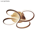 Modern Led Flower-Shaped Acrylic Flush Mount In White/Warm Light - 3 Sizes Available