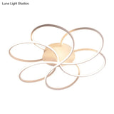 Modern Led Flower-Shaped Acrylic Flush Mount In White/Warm Light - 3 Sizes Available