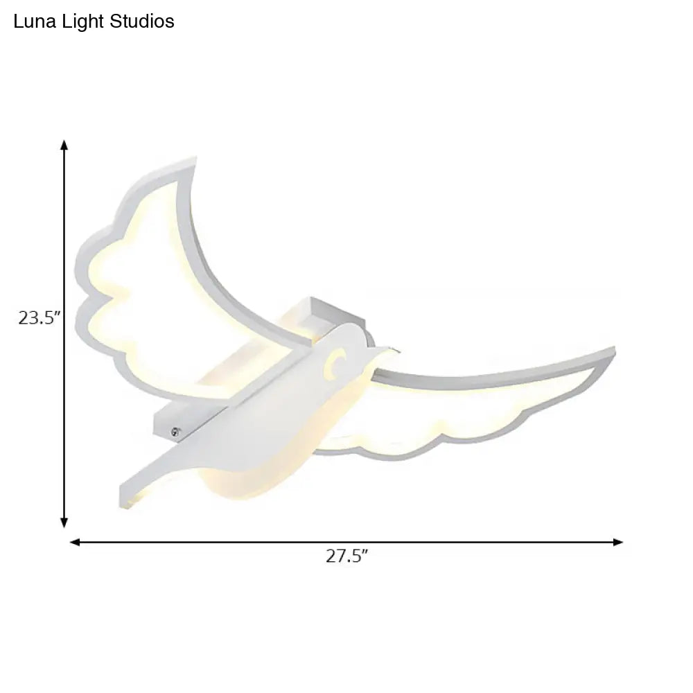 Modern Led Flush Ceiling Light For Kindergarten In White