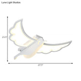Modern Led Flush Ceiling Light For Kindergarten In White