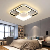 Modern Led Flush Ceiling Light In White Acrylic - Round/Square/Rectangular Shape Warm/White Mounted