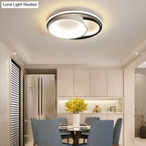 Modern Led Flush Ceiling Light In White Acrylic - Round/Square/Rectangular Shape Warm/White Mounted