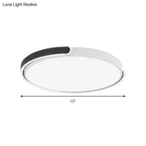 Modern Led Flush Ceiling Light With Acrylic Shade In Black/White/Champagne 15’/19’/23’
