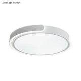 Modern Led Flush Ceiling Light With Acrylic Shade In Black/White/Champagne 15’/19’/23’