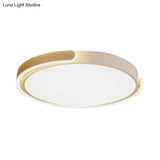 Modern Led Flush Ceiling Light With Acrylic Shade In Black/White/Champagne 15’/19’/23’