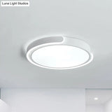Modern Led Flush Ceiling Light With Acrylic Shade In Black/White/Champagne 15’/19’/23’