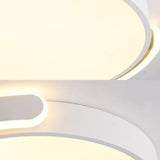 Modern Led Flush Ceiling Light With Acrylic Shade In Black/White/Champagne 15/19/23 Diameter -