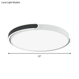 Modern Led Flush Ceiling Light With Acrylic Shade In Black/White/Champagne 15’/19’/23’