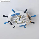Modern Led Flush Mount Ceiling Light For Child’s Mediterranean - Style Bedroom