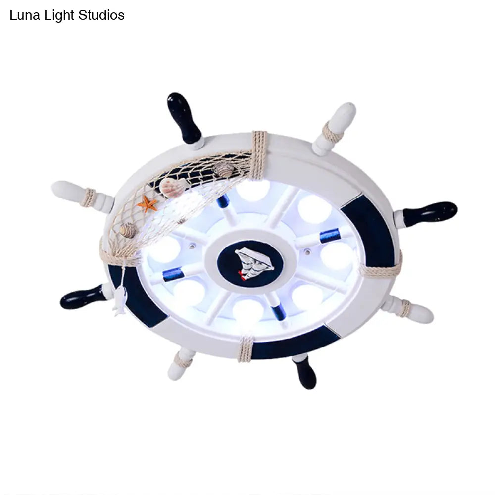 Modern Led Flush Mount Ceiling Light For Child’s Mediterranean - Style Bedroom
