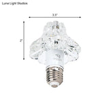 Modern Led Flush Mount Ceiling Light For Porch - Morning Glory Clear Crystal Design