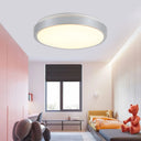 Modern Led Flush Mount Ceiling Light In Silver With Acrylic Shade Available 3 Sizes And Warm/White