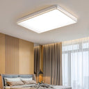 Modern Led Flush Mount Ceiling Light In White/Gold With Crystal Accents White /