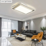 Modern Led Flush Mount Ceiling Light With Acrylic Diffuser - Ideal For Bedrooms & More