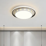 Modern Led Flush Mount Ceiling Light With Acrylic Diffuser - Ideal For Bedrooms & More White / Round