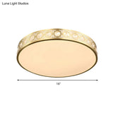 Modern Led Flush Mount Crystal Ceiling Lamp For Bedroom - 3 Sizes Available