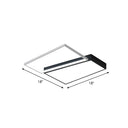 Modern Led Flush Mount Light For Bedroom Ceiling With Sleek Acrylic Shade Black / 18 White