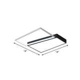 Modern Led Flush Mount Light For Bedroom Ceiling With Sleek Acrylic Shade Black / 18 White