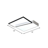 Modern Led Flush Mount Light For Bedroom Ceiling With Sleek Acrylic Shade White / 18