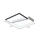 Modern Led Flush Mount Light For Bedroom Ceiling With Sleek Acrylic Shade White / 21.5 Third Gear