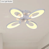 Modern Led Flush Mount Light For Dining Room With Acrylic Shade - 4/6/9 Lights Warm/White/Natural