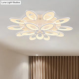 Modern Led Flush Mount Light For Dining Room With Acrylic Shade - 4/6/9 Lights Warm/White/Natural