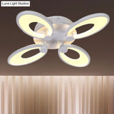 Modern Led Flush Mount Light For Dining Room With Acrylic Shade - 4/6/9 Lights Warm/White/Natural