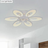 Modern Led Flush Mount Light For Dining Room With Acrylic Shade - 4/6/9 Lights Warm/White/Natural