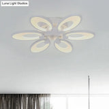 Modern Led Flush Mount Light For Dining Room With Acrylic Shade - 4/6/9 Lights Warm/White/Natural