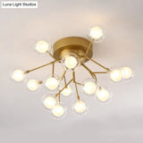 Modern Led Flushmount Ceiling Lamp - Metallic Contemporary Lighting For Bedroom