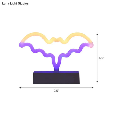Modern Led Geometrical Nightstand Lamp - White Plastic Bedside Light For Bedroom