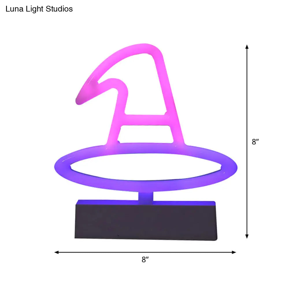Modern Led Geometrical Nightstand Lamp - White Plastic Bedside Light For Bedroom