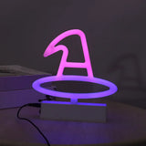 Modern Led Geometrical Nightstand Lamp - White Plastic Bedside Light For Bedroom / C